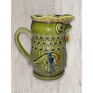 Vintage
Trimont Ware Avocado Green Rooster Creamer Pitcher Made In Japan